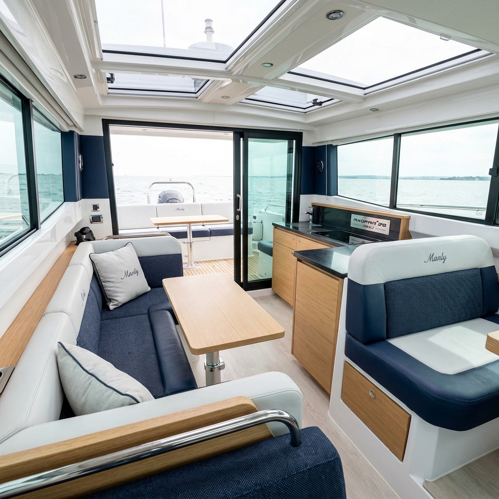Manly yacht cabin interior
